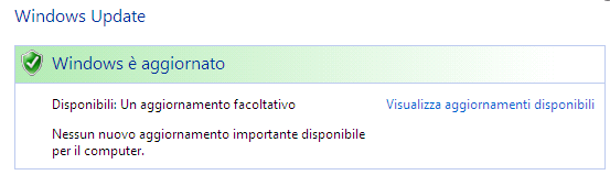 Scaricare e installare gli aggiornamenti Quando siamo collegati a Internet e Windows Vista verifica che il nostro sistema non è aggiornato, nell area di sistema compare un icona azzurra con un