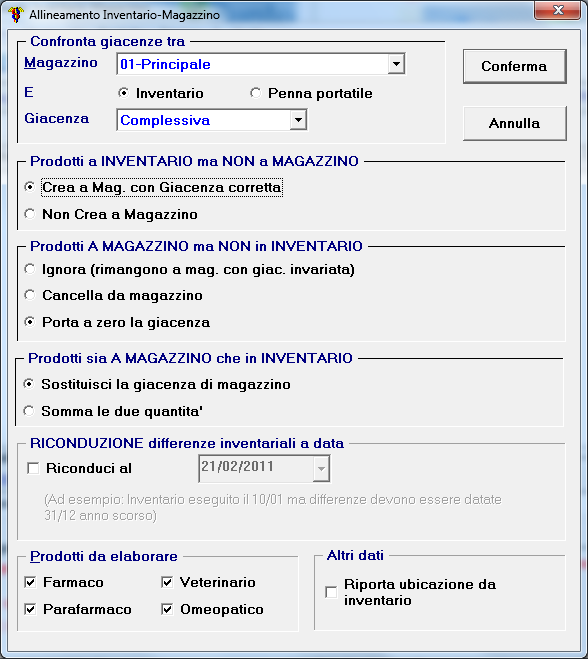 APPENDICE A Allineamento del magazzino con inventario La farmacia che ha creato un inventario utilizzando i lettori ottici portatili solitamente lo fa anche per sistemare gli errori sulle