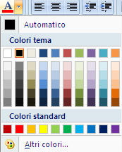 Modulo 4 - Nuova ECDL G. Pettarin Spreadsheet Lo stile della linea Colore riempimento: specifica il colore dello sfondo delle celle selezionate.