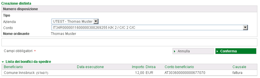 Inserite quindi la Password di Autorizzazione che avete generato con la carta e il lettore e cliccate poi il bottone Conferma.