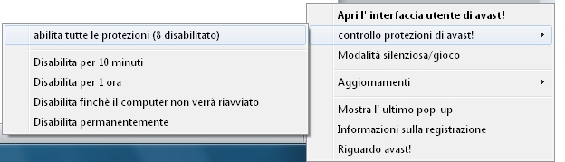 Controllare lo stato dell antivirus Una volta che l antivirus è stato installato, è stato aggiornato ed è correttamente funzionante, nell area di sistema troviamo un icona arancione raffigurante una