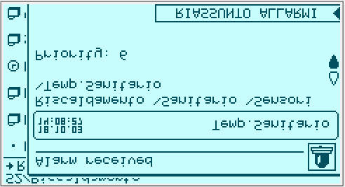 7 Allarmi 7.1 Insorgere di allarmi ed eventi Segnali L allarme è annunciato da una finestra informativa che è inviata al DIsplay (Figura 7-1).