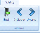 7 Gruppo Sistem a Esci permette di uscire dall interfaccia in cui si trova l utente e ritornare nell interfaccia iniziale.