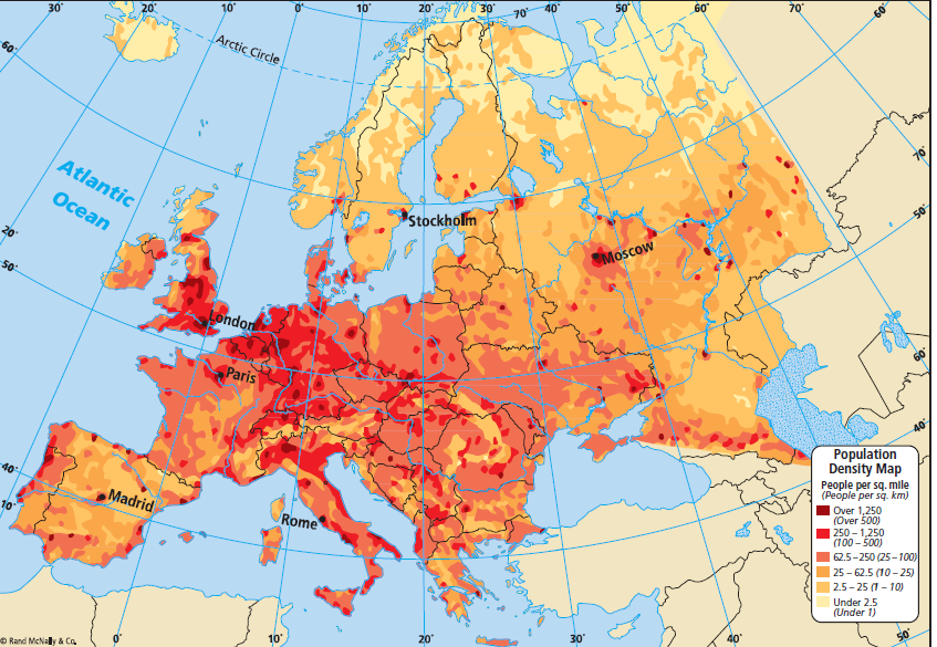 Densità di popolazione La popolazione del Bacino Padano