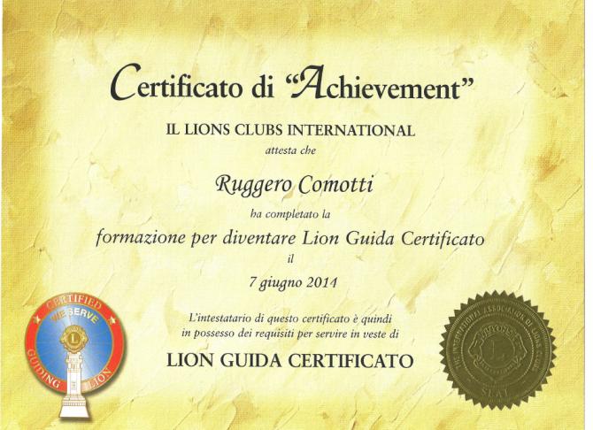 Notiziario Lions Club Milano Ambrosiano Pagina 22 A Rossana Gentile dal Governatore : in segno di apprezzamento e stima per l attività svolta nel ruolo di Presidente di Zona