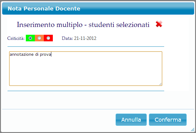 : cliccando su questa icona si visualizzerà l elenco delle lezioni registrate con specificata la data, il numero di ore e l argomento.