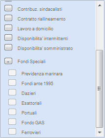 Campo Disponibilità intermittenti Disponibilità somministrati Fondi speciali Informazioni relative ai periodi di disponibilità dei lavoratori intermittenti.