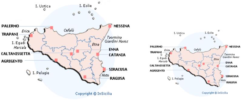 Si possono fornire esempi diversi: due foto di diverso formato (fig. 12), due cartine geografiche della stessa regione (fig.