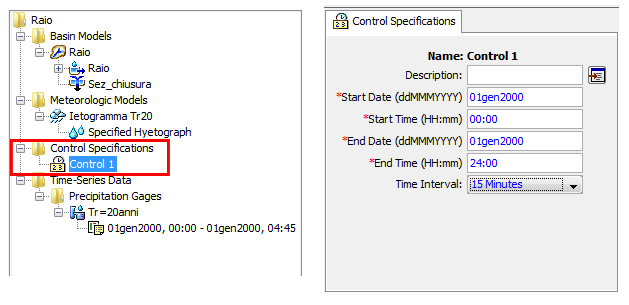 Figura 10 Figura 11 Control specifications Dalla barra dei menu si seleziona infine il terzo modulo Control Specifications Manager New.