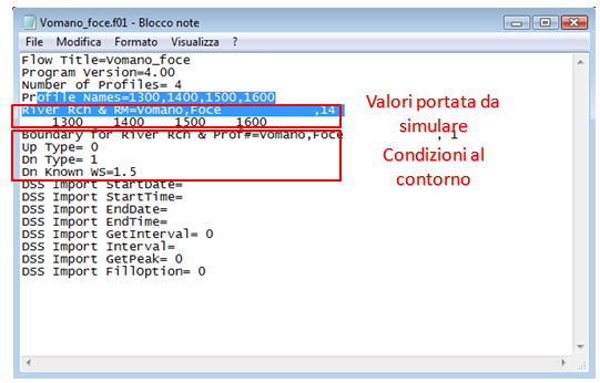 Figura A5. Informazioni contenute nel file.g01 Nel file.