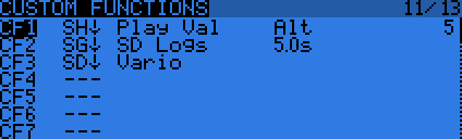 Telemetria Collegamento e configurazione del variometro FrSKY alla ricevente X8R Collegamento variometro / ricevente: 1) Sul setup modello assicurarsi che il modulo interno sia impostato al modo D16