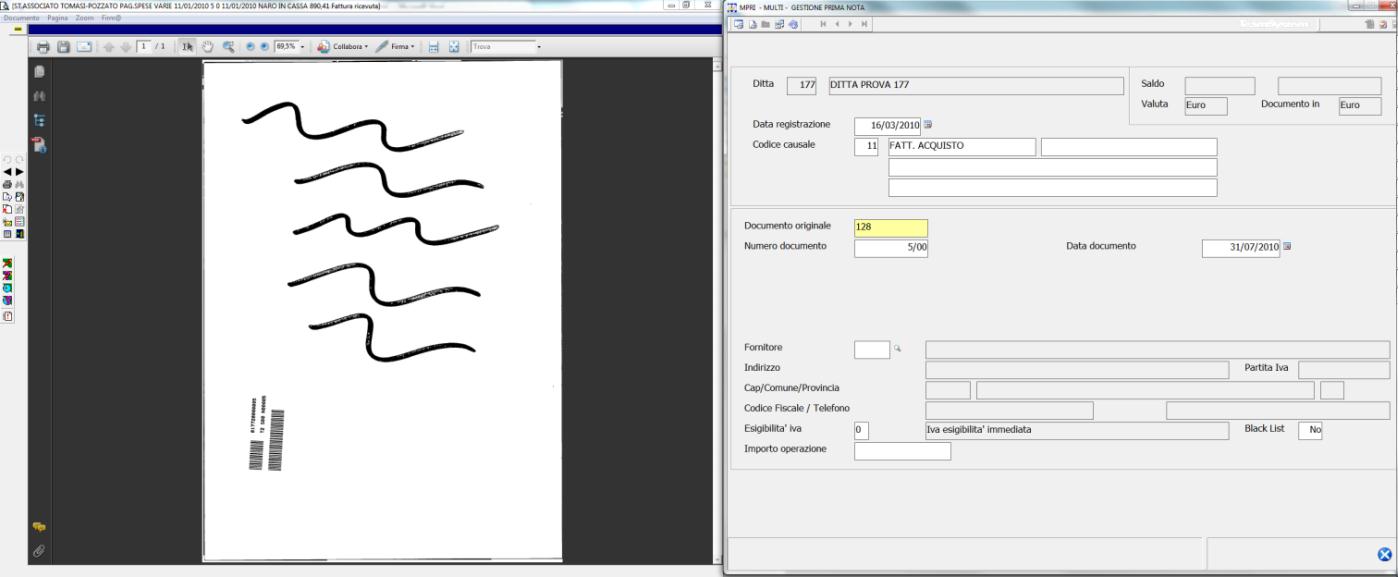 5.6 REGISTRAZIONE A VIDEO Per poter accedere ai documenti in attesa di registrazione da MULTI lanciare MPRI e premere F3 (o cliccare sul bottone Doc. Docfind).