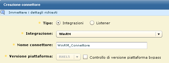 Esempio: Abilitazione della raccolta diretta tramite WinRMLinuxLogSensor 4. Fare clic su Crea nuovo connettore.