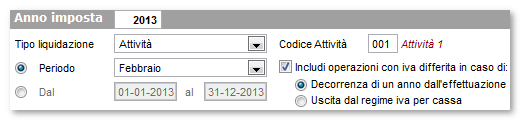 3.6.2.1 Multiattività Come riscontrato nell analisi dei paragrafi precedenti (vedi 3.6.2 Gestione) è stata introdotta la possibilità di riepilogare liquidazioni periodiche iva anche in presenza di attività con regime iva non omogeneo, ovvero con regime mensile e trimestrale.