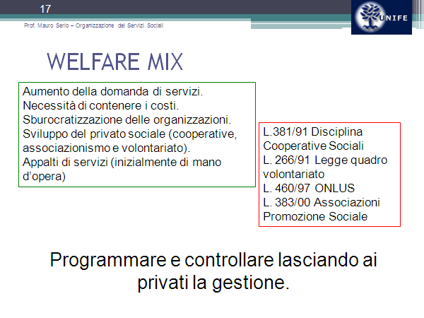 In questo periodo abbiamo la diffusione degli appalti di servizio, dapprima banditi al massimo ribasso, poi normati con specifiche