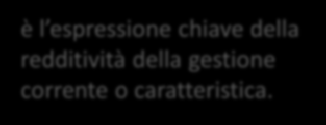 Riclassificazione a costo del venduto (5) Il risultato operativo (operating income; oppure Earnings Before Interest and Taxes o EBIT) è l espressione chiave della redditività della gestione corrente