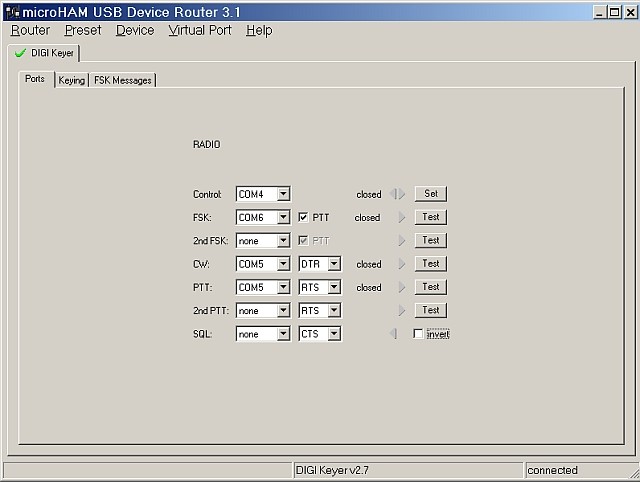 Creazione e utilizzo delle porte seriali virtuali microham Router offre un set di porte seriali virtuali che consentono di far lavorare gli applicativi Windows (loggers e software per modi digitale)