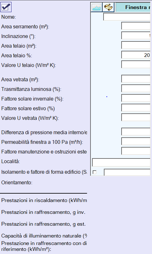 La prestazione energetica del serramento Q H = Q L - H Q G = (Q T + Q V ) - H Q G