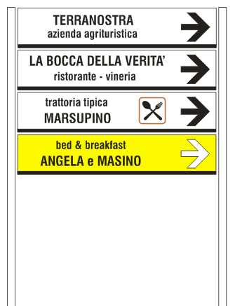 Altri piani A completamento e/o integrazione del Piano della segnaletica di indicazione e di prescrizione possono essere realizzati altri piani settoriali relativi alla segnaletica turistico /