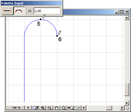 Manuale Utente Ora dovete commutare al disegno della curva cliccando sull apposito pulsante della palette di Input