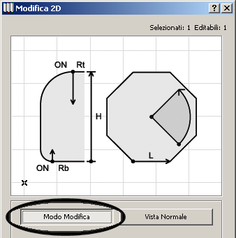 ArchiForma Cliccate sul pulsante Modo Modifica ed ArchiForma attiverà questa modalità speciale