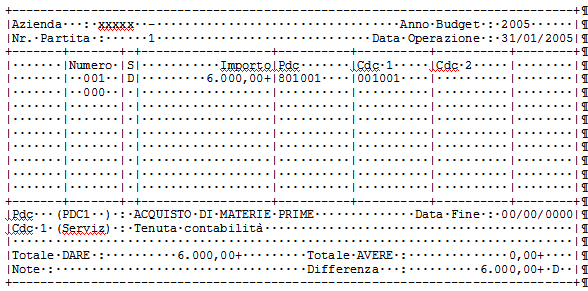 I campi richiesti sono : Azienda: indicare l azienda. Anno budget: indicare l anno budget. Nr. Partita: è un numeratore progressivo proposto automaticamente.