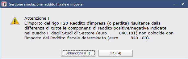 possibilità di verifica dei conti derivati possibilità di effettuare il calcolo di congruità e visualizzarne le risultanze possibilità di copiare da un calcolo previsionale precedentemente eseguito