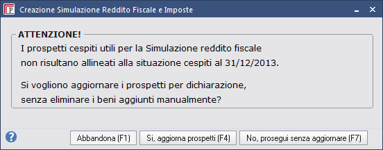 impostare le opzioni di derivazione dati da Gestione Be