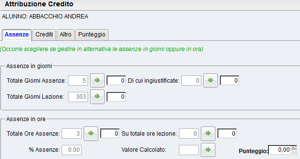 2) il valore del voto specificato nel campo nella Tabella Voti in Argo Alunni.