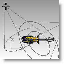 Per inserire una luce secondaria: 1 Eseguire uno Zoom out nelle viste Superiore e Frontale. 2 Dal menu Rendering, cliccare su Crea riflettore. 3 Per la Base del cono, digitare 0 e premere Invio.