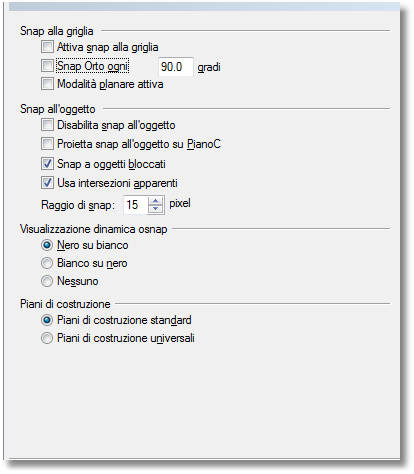 Note: 14 Impostazioni di Rhino Opzioni La finestra di dialogo Opzioni di Rhino mostra la maggior parte delle impostazioni riguardanti l'ambiente di modellazione.