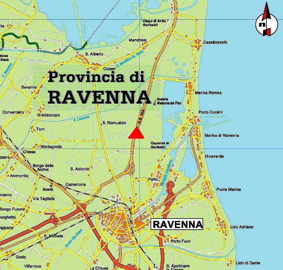 1.2 CONTESTO TERRITORIALE Il polo integrato di trattamento rifiuti è collocato a Ravenna, al km 2,6 della Strada Statale Romea.