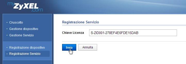 REGISTRAZIONE SERVIZIO Dal menù Registrazione