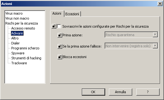 66 Aggiornamenti di Scansione per la ricerca di virus e rischi per la sicurezza Configurazione di Auto-Protect Per configurare le azioni di Auto-Protect per file system 1 Eseguire una delle seguenti