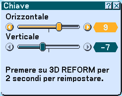 Correzione della distorsione trapezoidale Correzione automatica della distorsione trapezoidale 3.