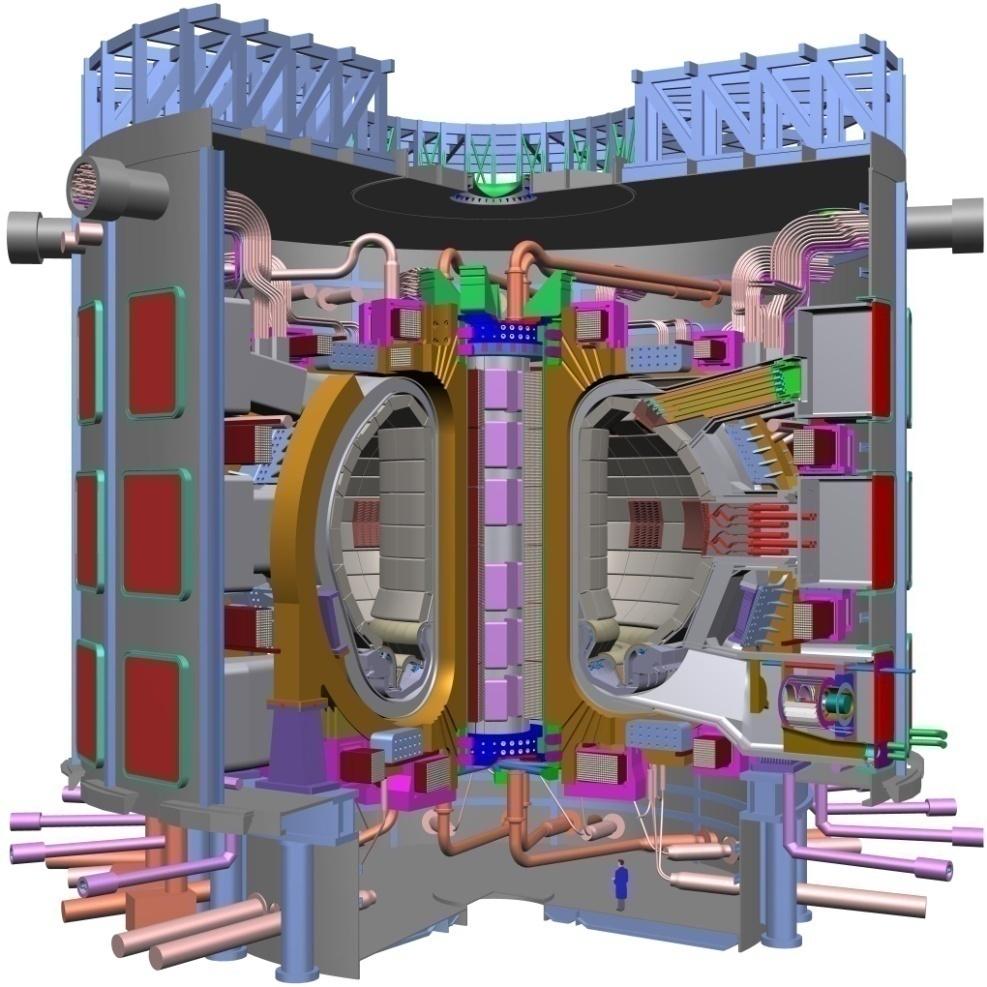 LA FUSIONE NUCLEARE (2) ITER sarà un Tokamak, una macchina in cui il deuterio ed il trizio costituiranno un plasma riscaldato a 100 milioni di gradi per produrre la fusione nucleare, confinato da