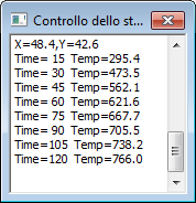 Solo successivamente è possibile effettuare l analisi termica premendo il pulsante Analisi, a questo punto il programma effettua al passo assegnato nella finestra Dati per l analisi del transitorio