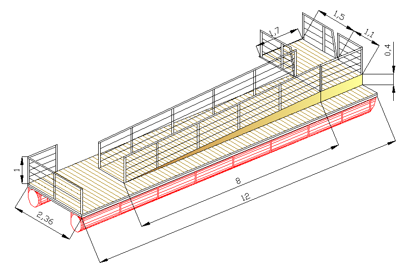 N3: Installazione di pontili mobili: n. 2 pontili per incrementare gli approdi sul Martesana e n.