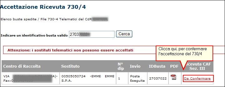 Gestione C r u s c o t t o 110 A questo punto per confermare l'accettazione clicca sulla voce "da Confermare" Ti compare questa schermata: Cliccando su "Accetta Tutti" il sistema in automatico abbina