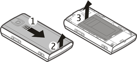 8 Operazioni preliminari Inserire la carta SIM e la batteria Nota: Prima di sostituire le cover, spegnere il dispositivo e scollegarlo dal caricabatterie e da qualsiasi altro dispositivo.