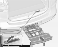 82 Oggetti e bagagli Rientro del portabiciclette posteriore Attenzione Assicurarsi che tutte le parti pieghevoli, come ad es. le cavità per le ruote o le staffe di montaggio, siano sistemate con cura.