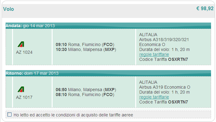 4 Riepilogo, Pagamento e Conferma Dal Carrello, cliccando su Continua, il sistema propone la