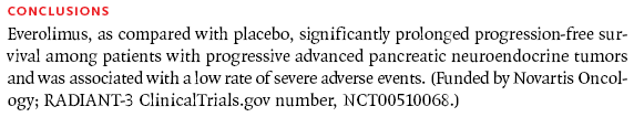 Everolimus for Advanced Pancreatic Neuroendocrine