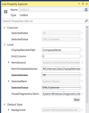 WPF: Live Visual Tree & Live Property Explorer Nuove tool window per WPF L applicazione si comporta come previsto?