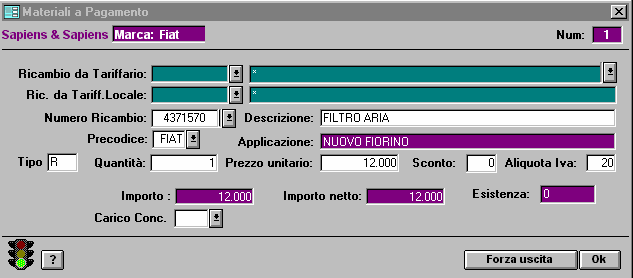 Si può scegliere la tipologia della manodopera se a importo o a tempo. Scegliere dalla combo l'opzione che interessa.