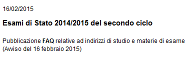 FAQ FAQ http://www.istruzione.