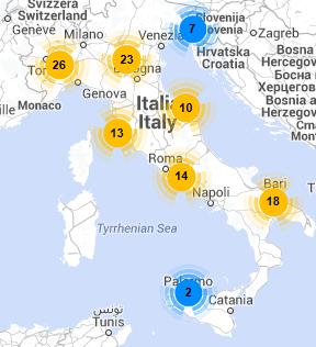 5 42 Lombardia 32 6 18 Marche 12 4 43 Molise 1 0 18 Piemonte 22 3 28 Puglia 20 7 27 Sardegna 6 2 20 Sicilia 20 6 22 Toscana 24 11 36 Trentino Alto Adige 9 1 49