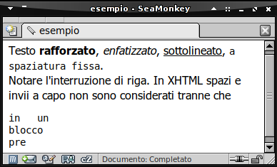 Testo Principali elementi HTML per il contenuto testuale <strong> </strong> testo rafforzato (solitamente corrisponde al grassetto, dipende dai fogli di stile) <em> </em> testo enfatizzato