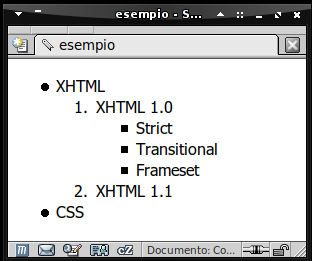 Liste Due tipi principali di liste: <ol> </ol> delimita una lista ordinata (elenco numerato) <ul> </ul> delimita una lista non ordinata (elenco puntato) Ogni voce di lista è a sua volta delimitata da