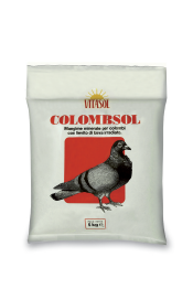 COLOMBSOL INTEGRATORE COMPLETO CON LIEVITI, SEMI E GUSCI D OSTRICA per colombi CARATTERISTICHE: Colombsol è un mangime minerale per colombi con lievito di birra irradiato che facilita il trituramento